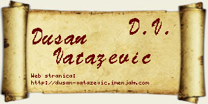 Dušan Vatazević vizit kartica